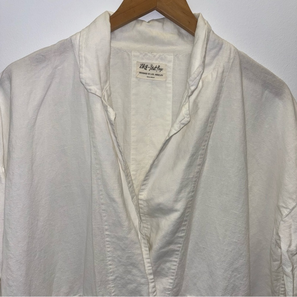 Back Beat Rag Linen Blazer Jacket - Picture 5 of 8
